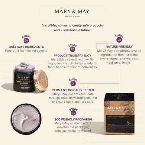 Soonsu Beauty Vegan Blackbeery Complex Glow Wash off Pack application use