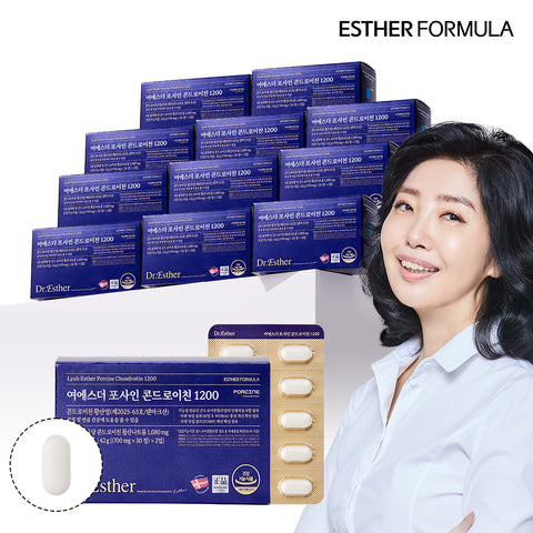 Esther Formula Forsign Porcine Cartilage Chondroitin 1200 (MFDS-recognized) 60 tablets x 12