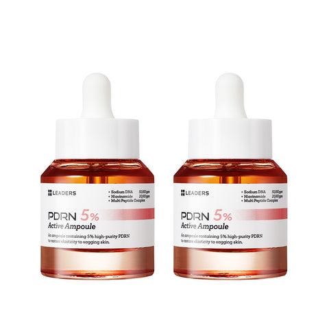 Leaders High-Concentration PDRN 5% Active Ampoule 30ml (2 Pack)