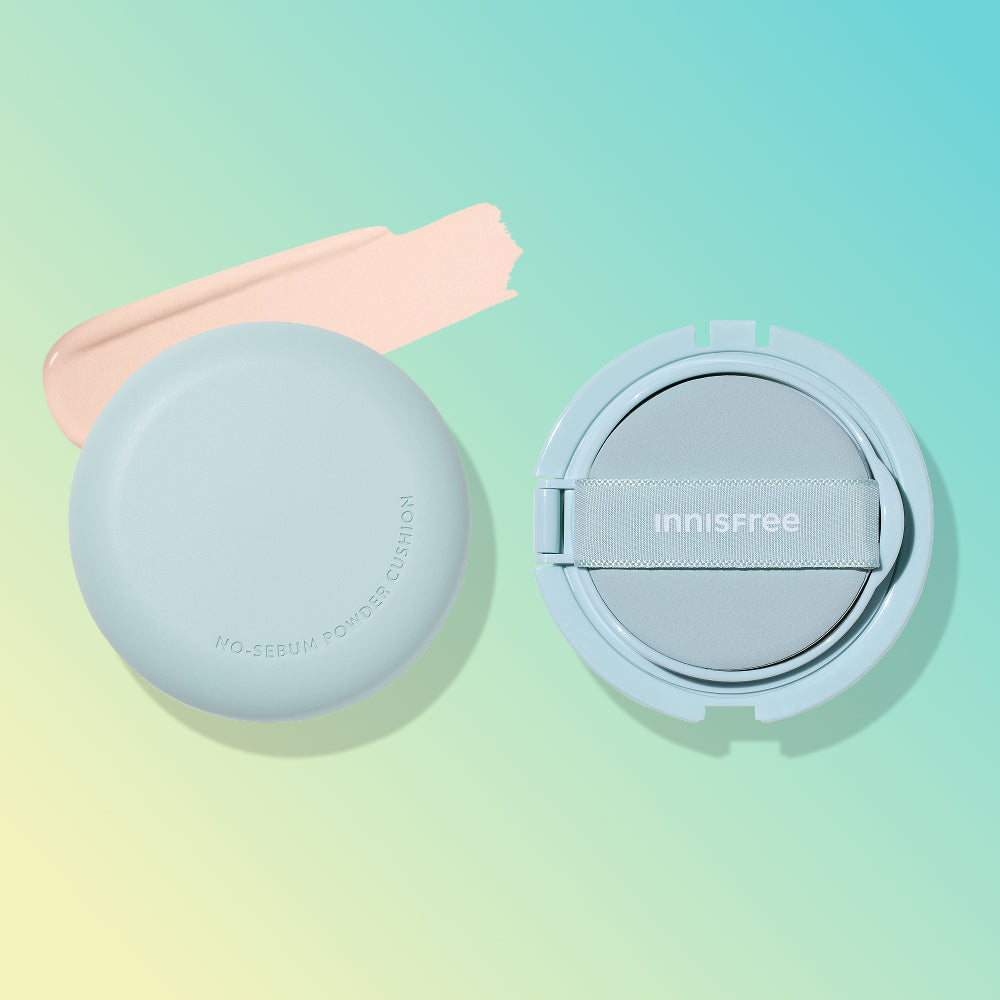 Innisfree No-Sebum Powder Cushion [21C] 14g + Refill 14g