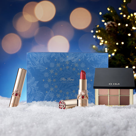 OHUI The First Geniture Lipstick & Lip Balm Duo Special 2-Set (Lipstick 3.9g + Lip Balm 3.2g + 9-Compartment Palette)