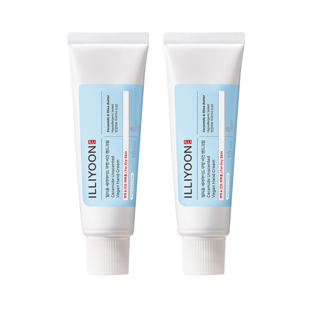ILLIYOON Ceramide Unscented Hand Cream 50ml (2 Pack)