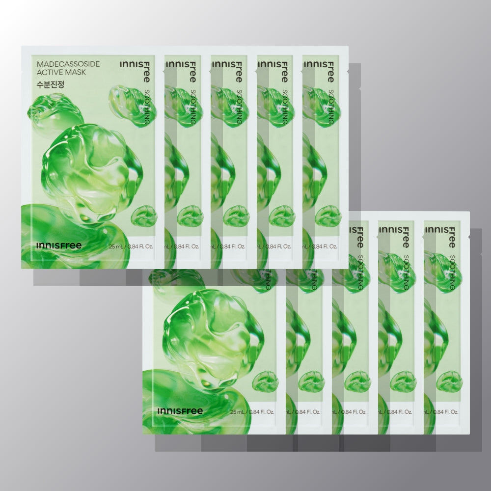 Innisfree Active Mask Madecassoside (Hydrating & Soothing) 25ml x 10 sheets
