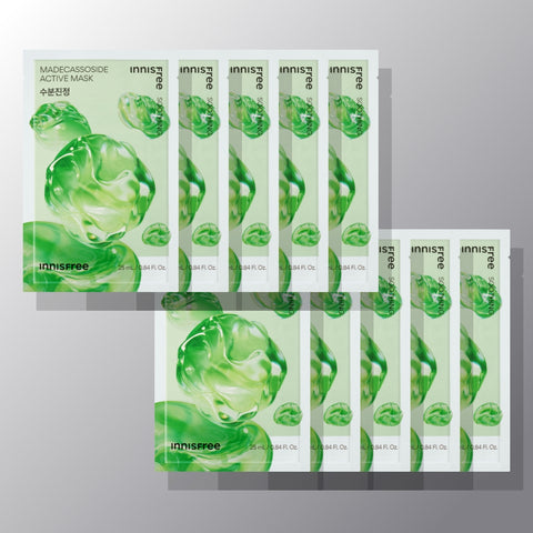 Innisfree Active Mask Madecassoside (Hydrating & Soothing) 25ml x 10 sheets