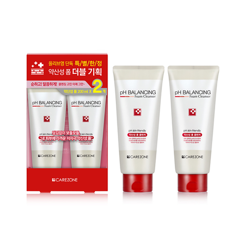 Carezone Mildly Acidic Foam Cleanser 200ml + 200ml (Double Pack)