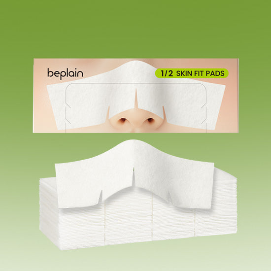 Beplain 1/2 Close-Fit Cotton Pads, 40 Sheets - 3-Layer Cut