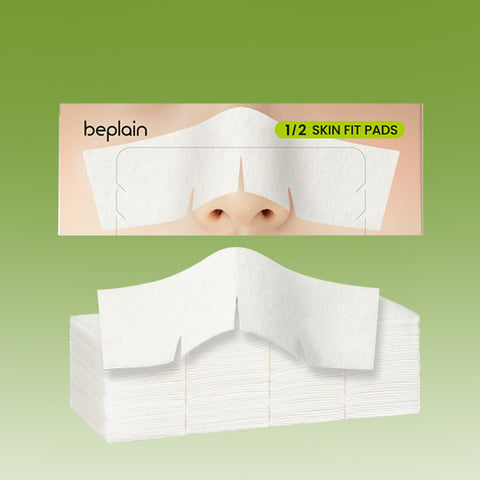 Beplain 1/2 Close-Fit Cotton Pads, 40 Sheets - 3-Layer Cut