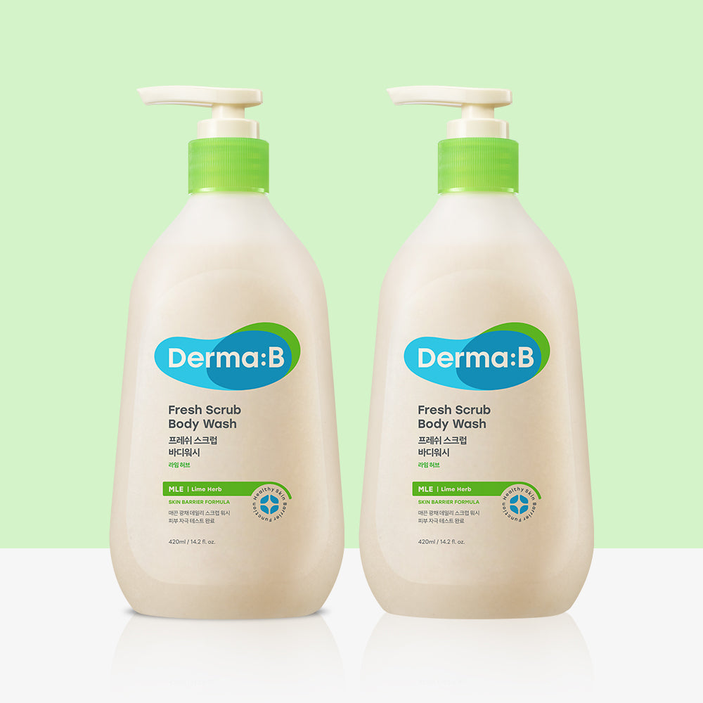 Derma:B Fresh Scrub Body Wash 420ml (2 Pack)