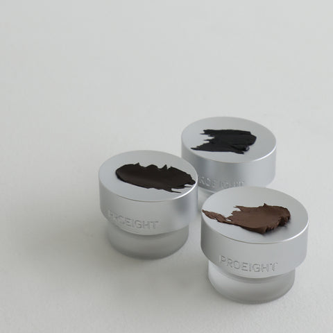 Proeight Stay On Gel Eyeliner Duo Set (3.7g + 3.7g) Silver Palette Keyring & Gift Bag
