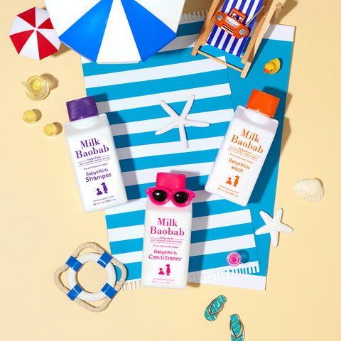 Milk Baobab Baby & Kids Travel Kit (3x70ml: Kids Shampoo + Kids Conditioner + Kids Wash)