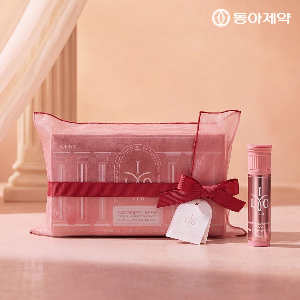 Dong-A Pharm Ailo Type 1 Collagen Biotin Ampoule 14-Day Supply (1 Bottle) Gift Box + Shopping Bag
