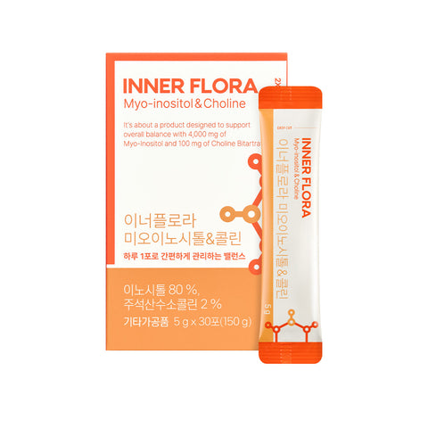 New Origin Innerflora Myo-Inositol & Choline 4000 Powder 5g x 30 Sachets (1 Month)