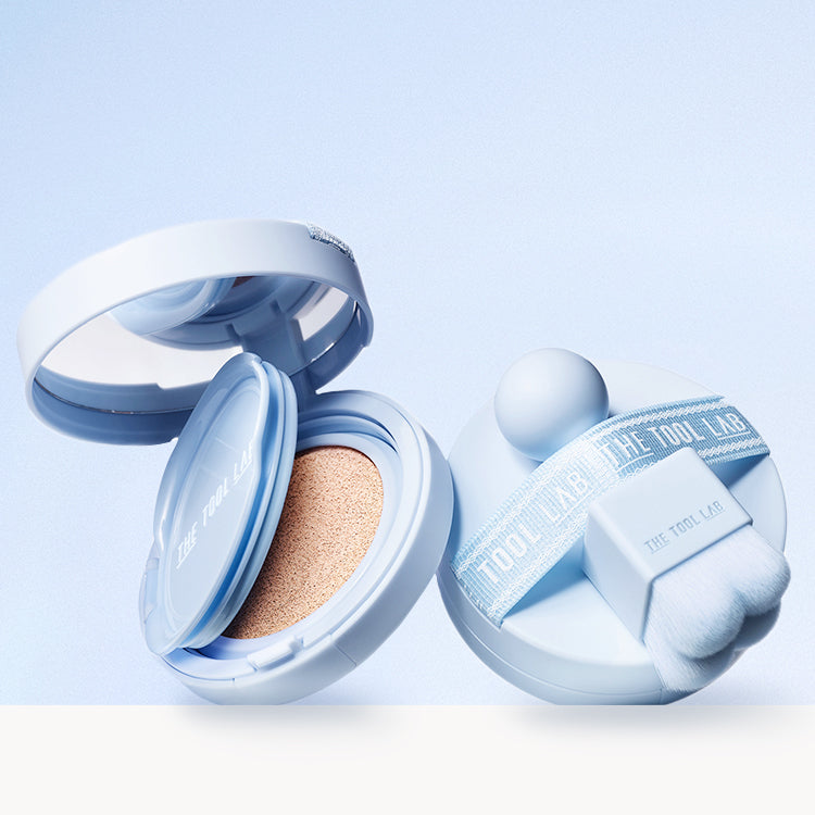 The Tool Lab Stamp Skin-Fit Cushion Airy 11g Cushion & Brush Set (Refill sold separately) SPF40++