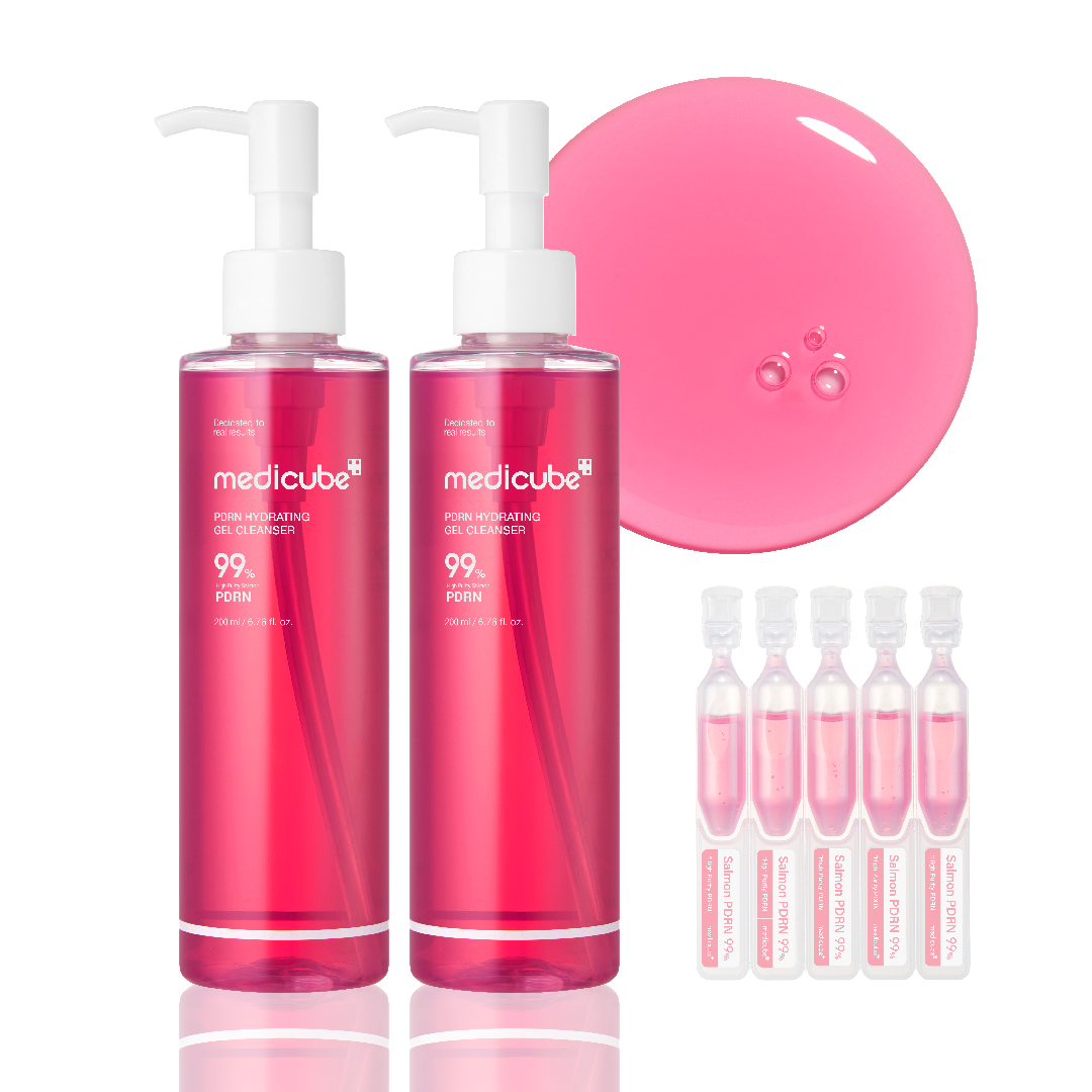 Medicube PDRN Pink Gel-to-Foam Tone-Up Cleanser 200ml (2 pack)