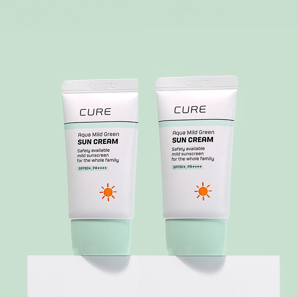 Kim Jeong Moon Aloe CURE Aqua Mild Green Sun Cream 40ml (2-Pack)