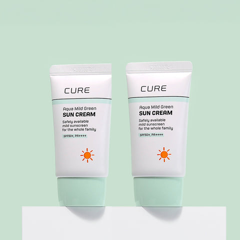 Kim Jeong Moon Aloe CURE Aqua Mild Green Sun Cream 40ml (2-Pack)