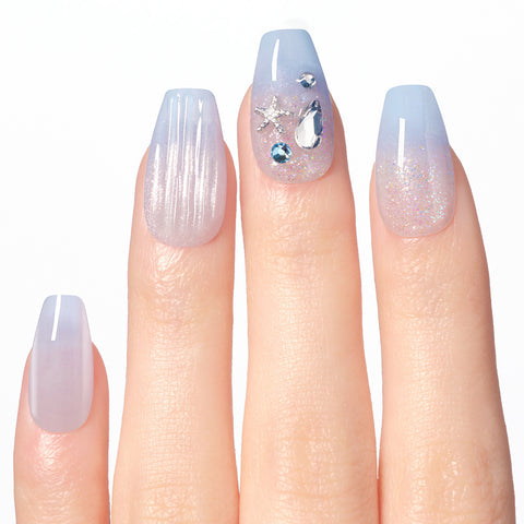 Dashing Diva Magic Press Ocean Fizz (Coffin) Nail Tips