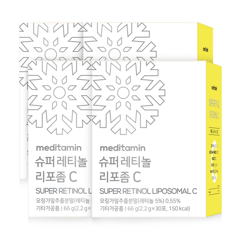 Meditamin Super Retinol Liposome C Quickmelt Plant-Based Retinol, Refreshing Lemon Flavor, 30 Sachets