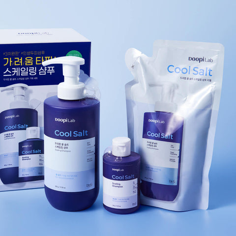 Dr.G Doopi Lab Cool Salt Scaling Shampoo 500g + Refill 500g + 100g