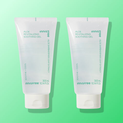 Innisfree Aloe Revitalizing Soothing Gel 300ml (2 Pack)