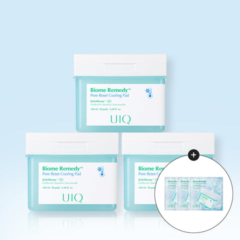 UIQ Biome Hydrogel Mask 3-Type Set (Vitamin C + Cooling PDRN + Collagen) - 5 sheets x 3 (15 sheets)