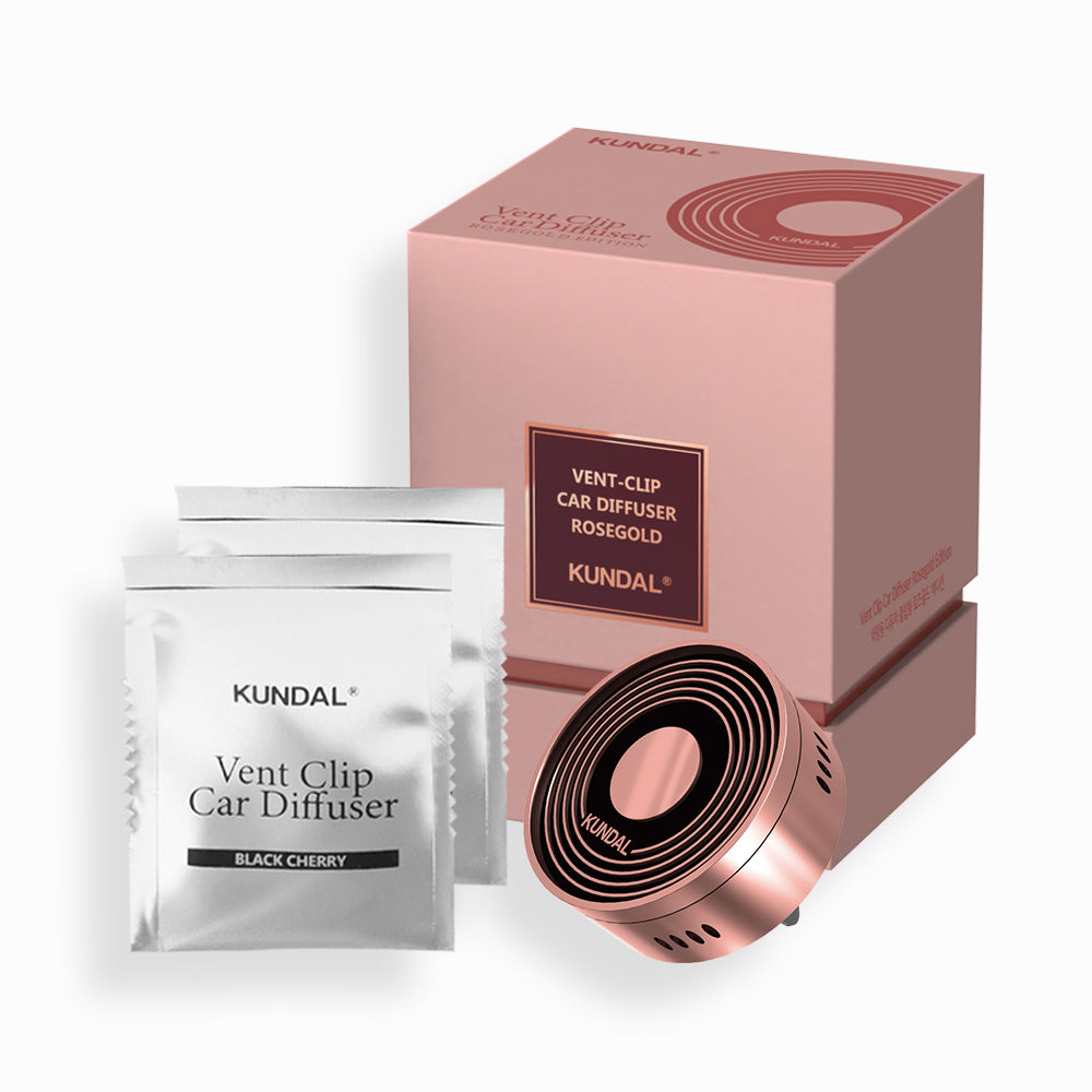 Kundal Classic Mood Deep Perfume Car Diffuser Clip - Rose Gold (Device 1ea + Refill 2ea)