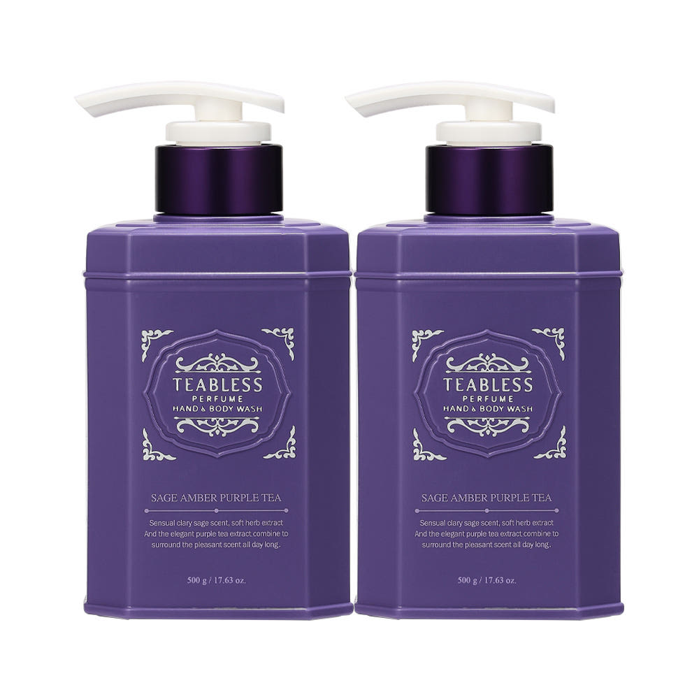 Teabless Sage Amber Purple Tea Perfume Body Wash 500g Double Pack