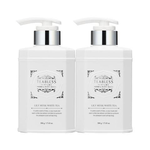 Teabless Lily Musk White Tea Perfume Body Wash 500g Double Pack