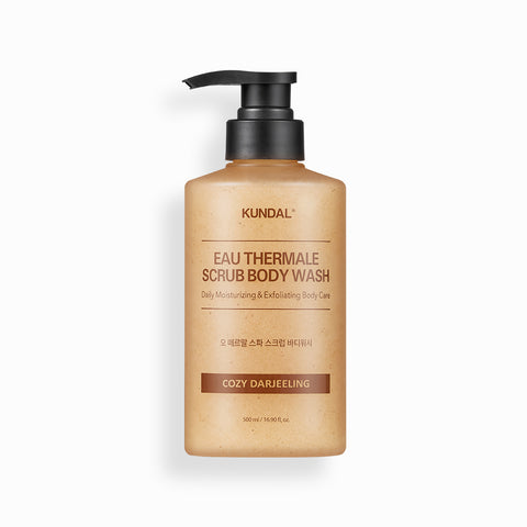 Kundal Eau Thermale Spa Scrub Body Wash 500ml (2 Pack) - Violet Muguet / Cozy Dazzling / Leather Iris