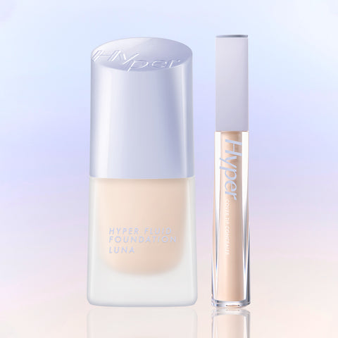 LUNA Hyper Fluid Foundation 17ml + Hyper Cover Tip Concealer 6g 2-piece Set