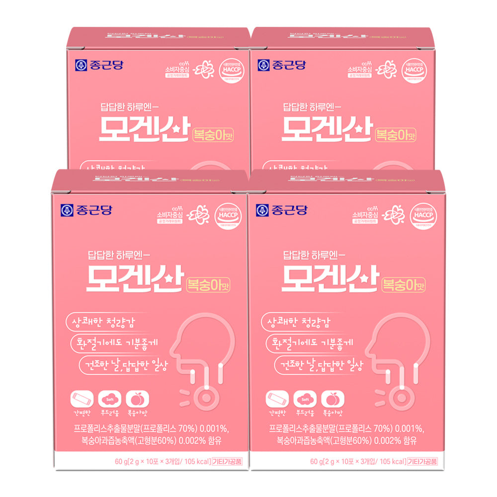 Chongkundang Mogensan Peach Flavor 2g x 30 Sachets (4 Pack) (4 Month)