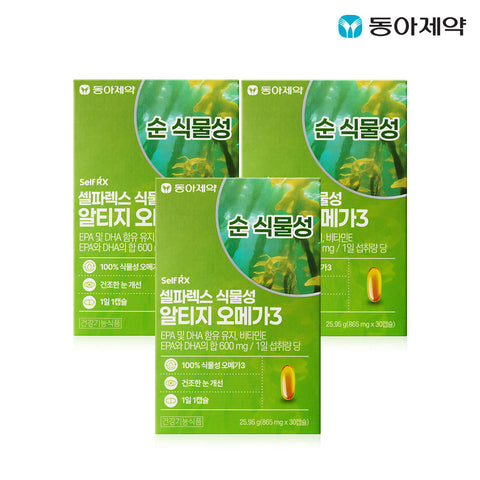 Dong-A Pharm Selparex Plant-Based rTG Omega-3 30 Capsules (3 Boxes)