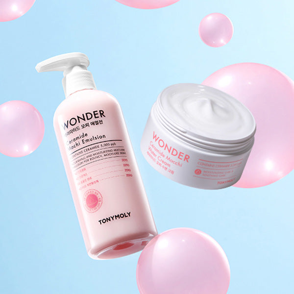 TONYMOLY Wonder Ceramide Mochi Emulsion 300ml + Moisture Cream 300ml