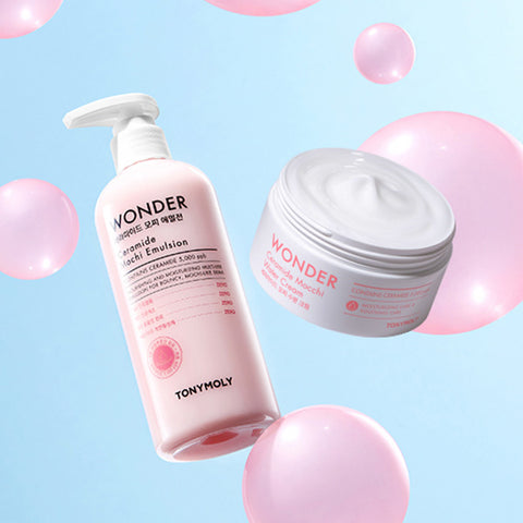 TONYMOLY Wonder Ceramide Mochi Emulsion 300ml + Moisture Cream 300ml