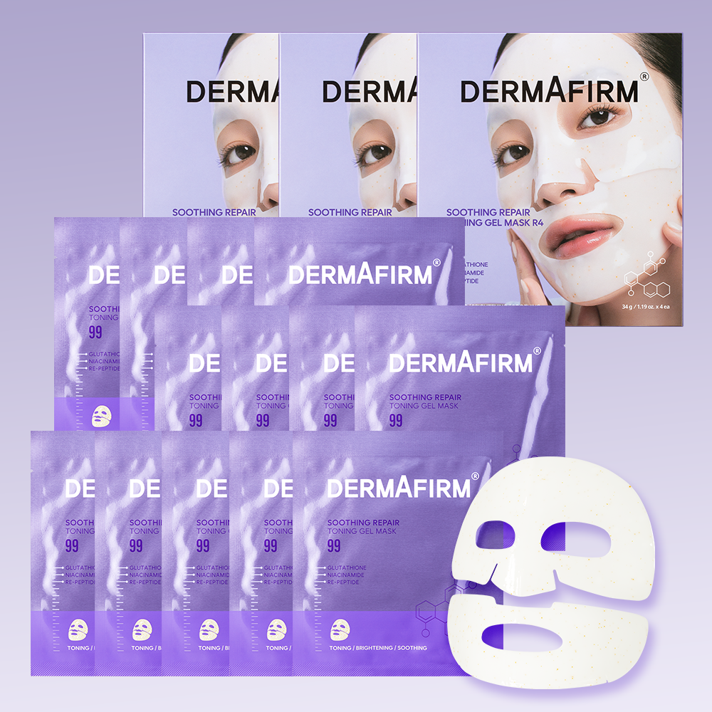 Dermafirm Soothing Repair Toning Gel Mask (3 Pack, 12 Sheets)