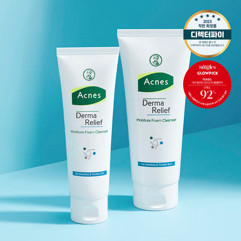 Acnes Derma Relief Moisture Foam Cleanser 200ml + 125ml