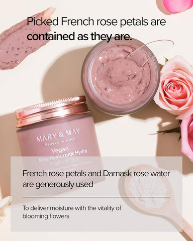 Soonsu Beauty Vegan Rose Hyaluronic Hydra Wash off Pack texture close-up