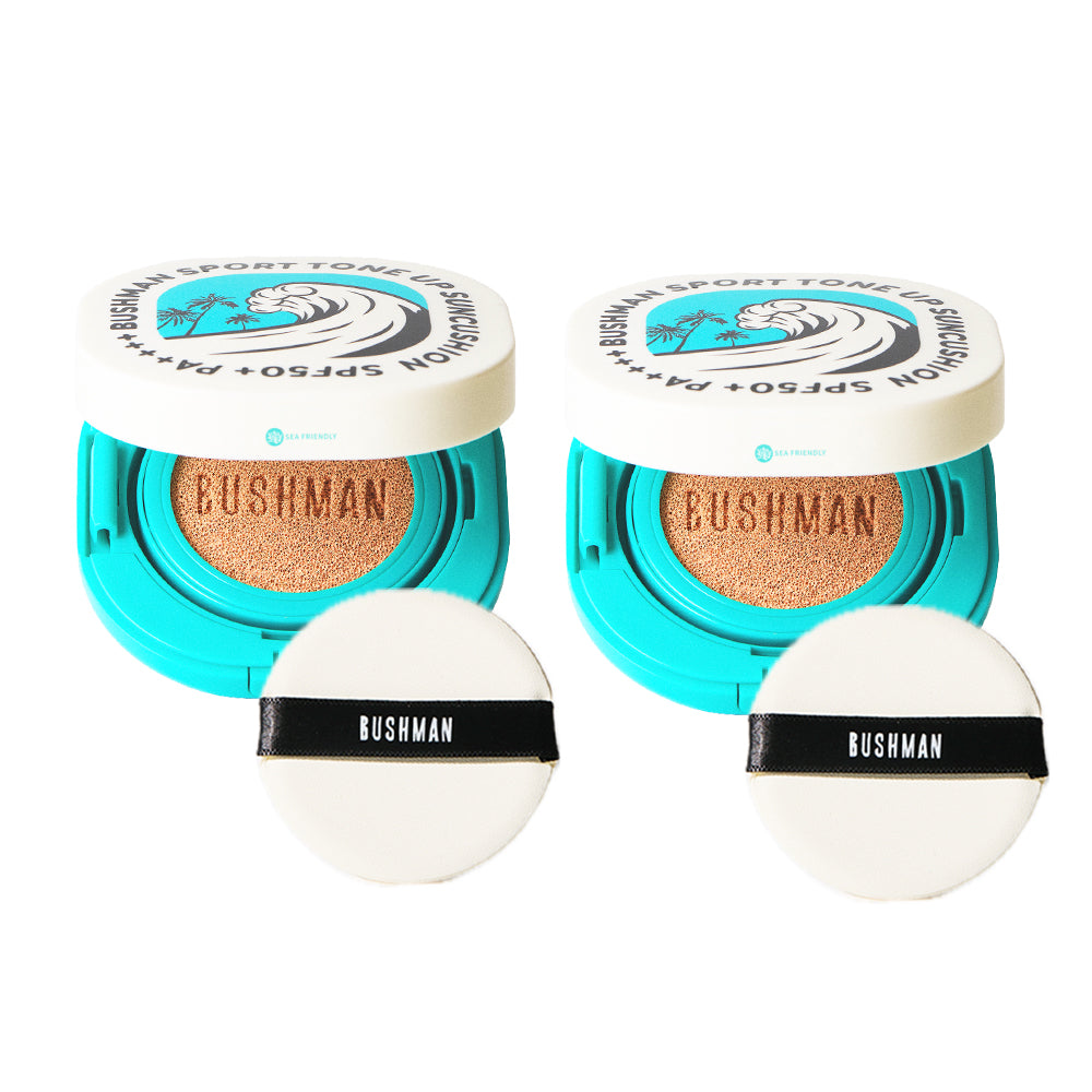 Bushman Sports Tone-Up Sun Cushion SPF50+ PA++++ 15g (2pcs)