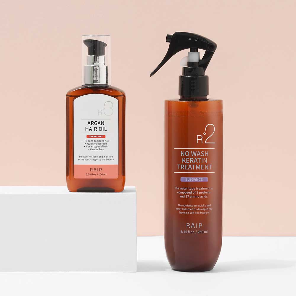 RAIP R3 Argan Hair Oil Essence + R2 No-Wash Treatment 2-Piece Set
