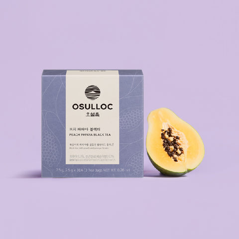 OSULLOC Peach Papaya Black Tea (3 Pyramid Tea Bags 5.4 g)