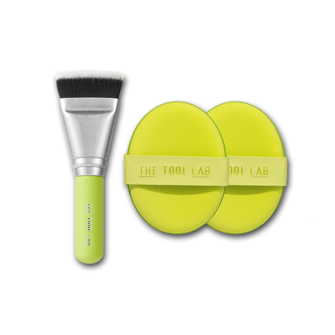The Tool Lab Aqua Duo Close-Fit Fitting Duo (1 Brush + 2 Puffs + Case)