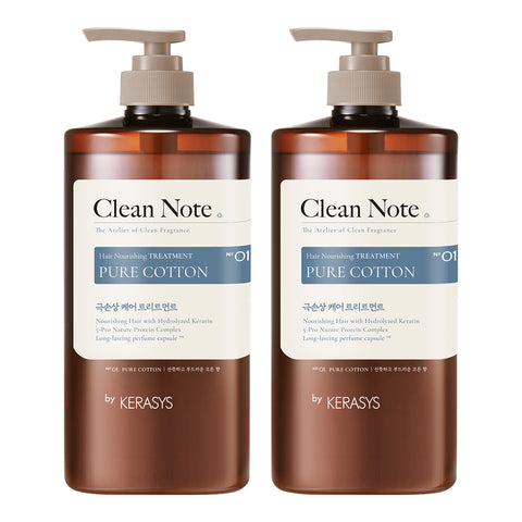 Kerasys Clean Note Powdery Cotton Perfume Shampoo 1L x2 + Oilex Shampoo 60ml