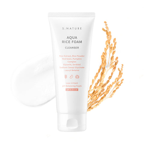 S.Nature Aqua Rice Cleansing Oil 200ml + Mild Acid Cleansing Foam 160ml 2-Piece Set