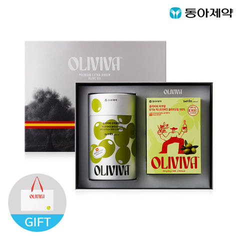 Dong-A Pharm Oliviva Picual Olive Oil 30 Sachets + Ohiblanca Olive Oil 28 Sachets Gift Set