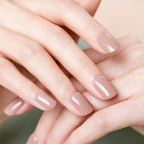 Dashing Diva Magic Press Rose Beige (Regular Round) Nail Tips
