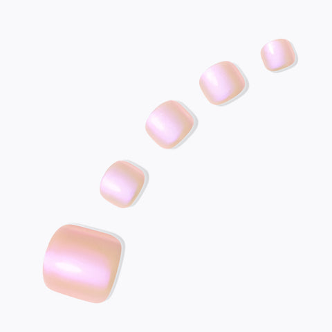 Dashing Diva Magic Press Pedicure Rose Pink Mirror