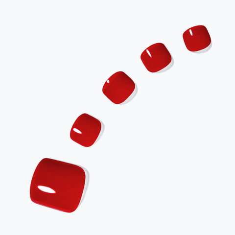Dashing Diva Magic Press Pedicure Loving Red