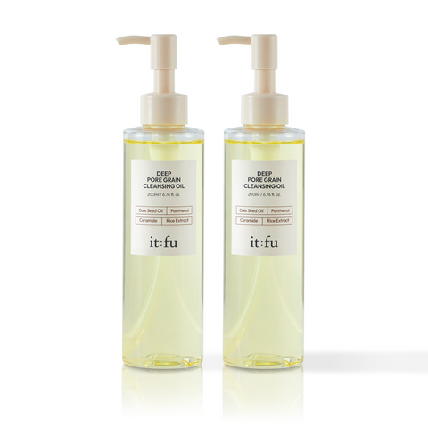 Itfu Job's Tears & Rice Deep Pore Grain Cleansing Oil 200ml (2 Pack)