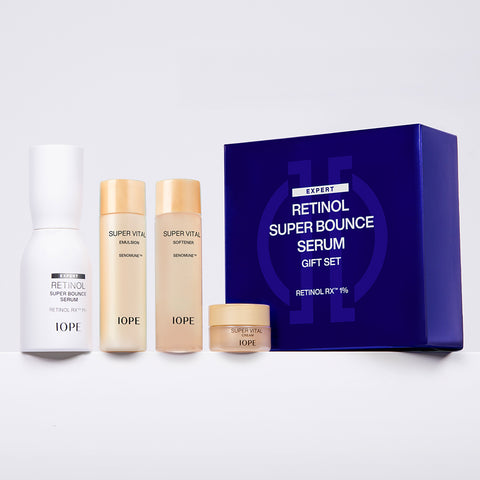 IOPE Retinol Super Bounce Serum 50ml + Retinol 0.1% Serum 30ml (2-Piece Set)