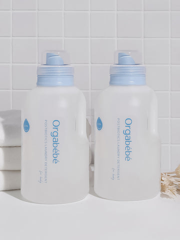Orgabebe Baby Laundry Detergent Unscented Postbiotics Newborn 1000ml (2 Pack)